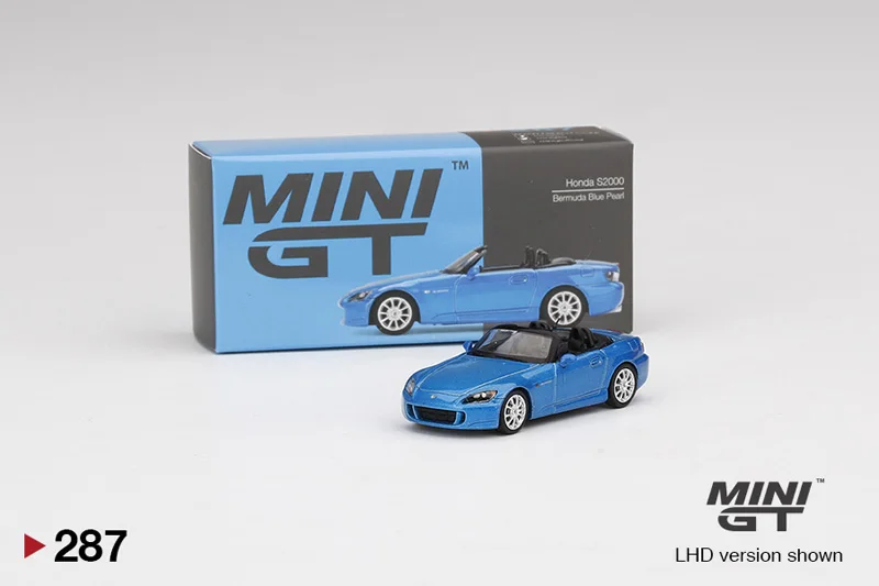 

MINI GT 1:64 Honda S2000 AP2 Bermuda Laguna #287 Die-cast alloy car model