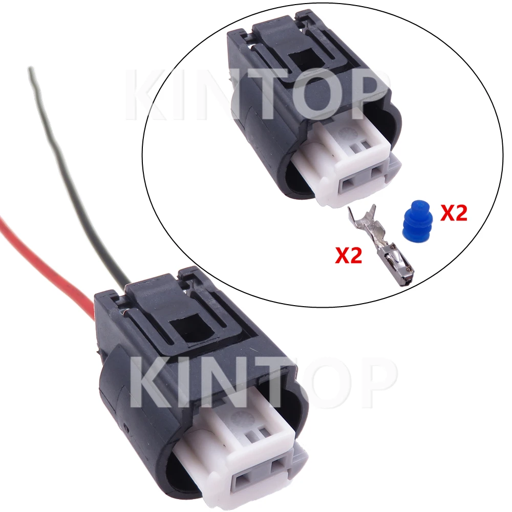 1 Set 2 Pins AC Assembly Car Small Current Waterproof Socket Automobile Power Plastic Housing Connector