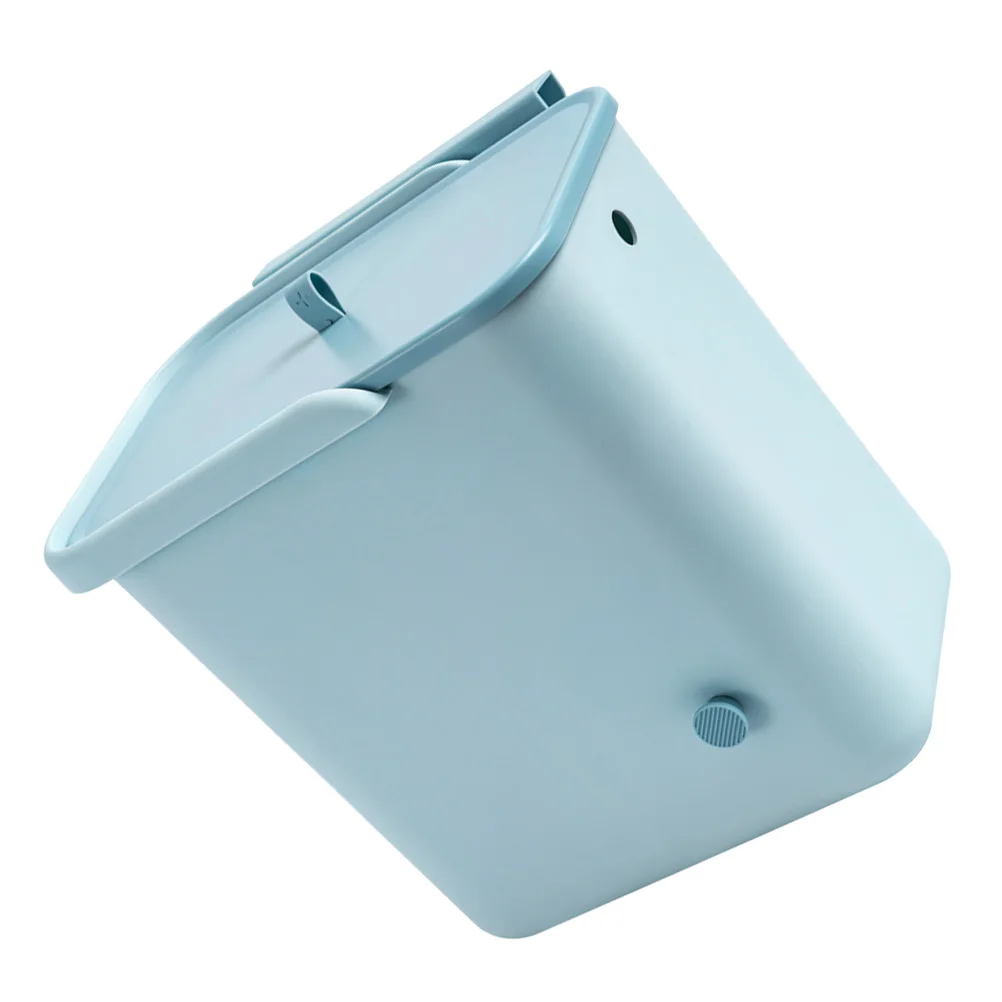 

Wall Mounted Trash Can Kitchen Garbage Bins Waste Container Large Diameter Slim Design Cover Avoid Smell Clean Household