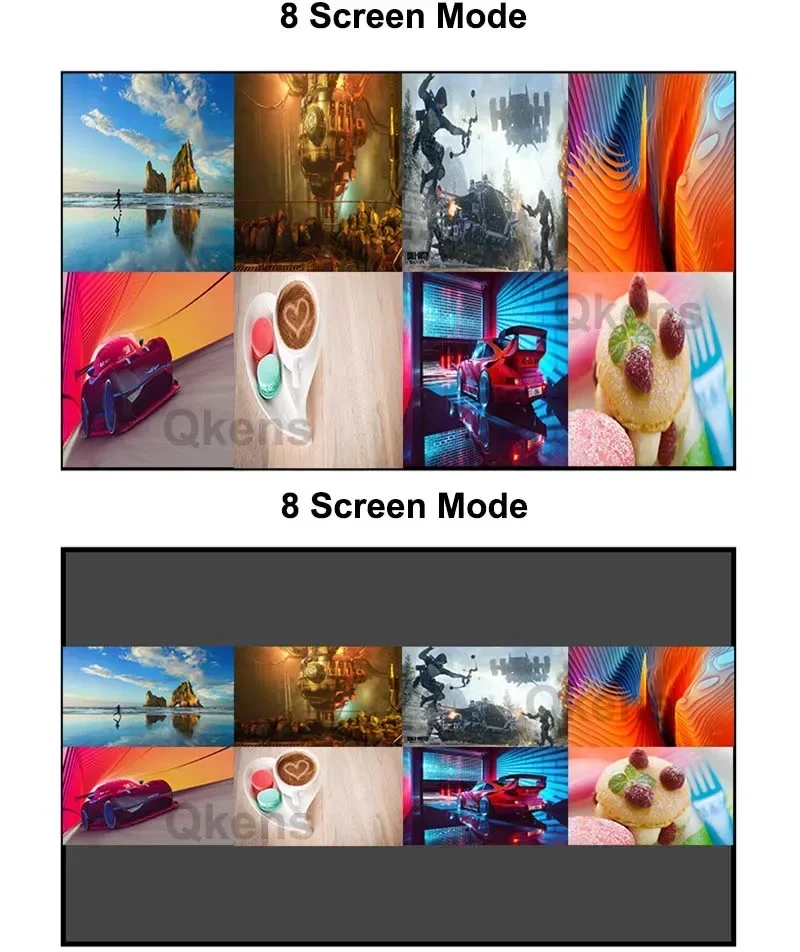 1080P 16x1 HDMI Multiviewer Quad Screen Segmentation Multi-viewer Seamless Switch 16 Channel Display on 1 TV Monitor F Camera PC