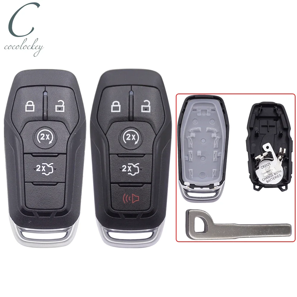 

Cocolockey Smart Key Shell Fob for Ford Explorer Expedition F150 Mustang 4 5Button Remote Keyless Car Key HU101 High Quality