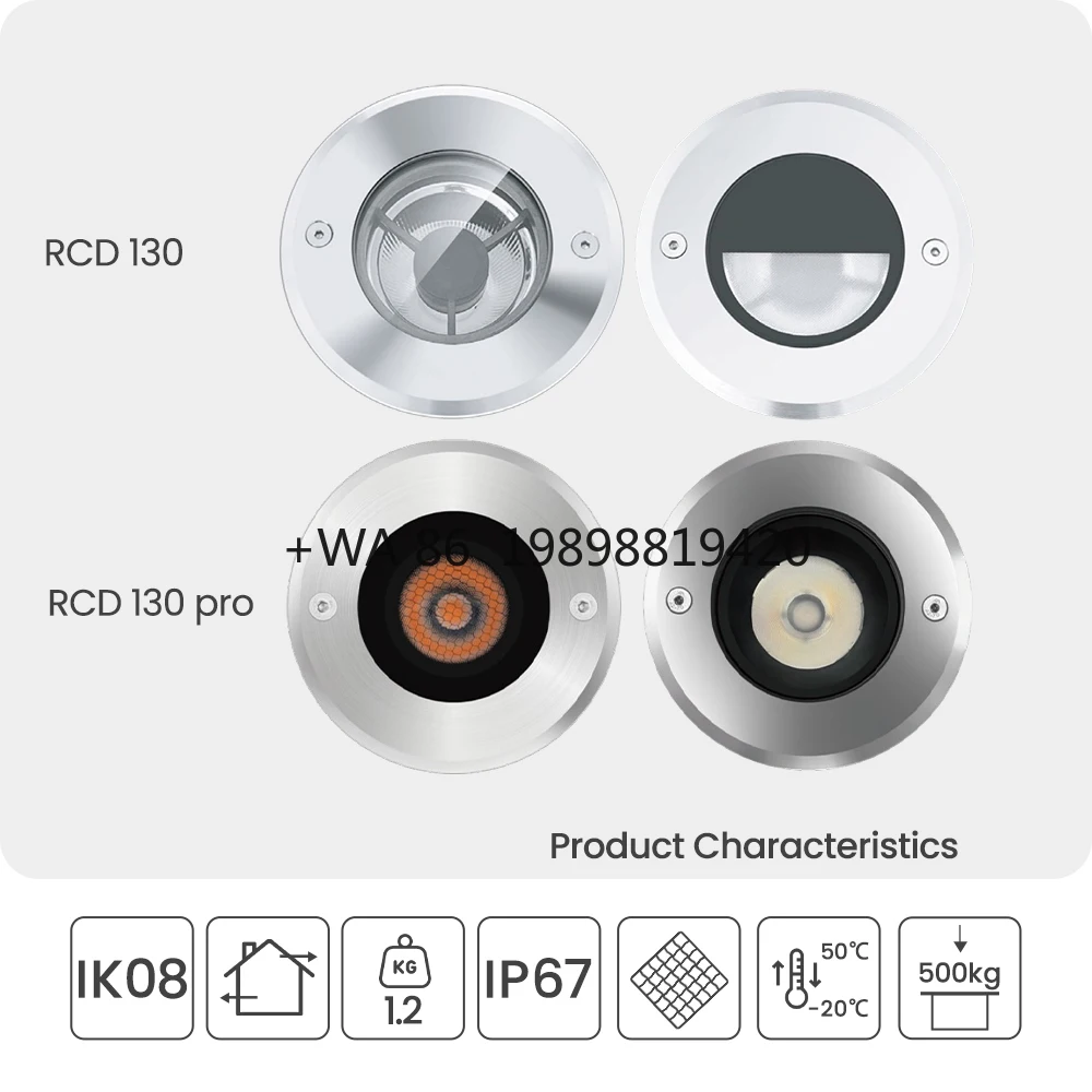 IP67防水 7W/10W LED 地中埋込型 130mm 屋外景観フロア埋め込みデッキ 地中スポットライト ガーデン埋込
