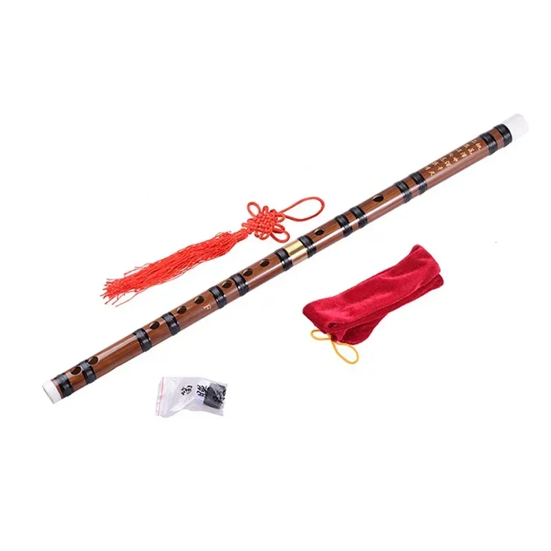 Bitter Bamboo Two-Section Flute Pluggable Dizi Traditional Chinese National Wind Instrument Transverse Flute Beginner Practice