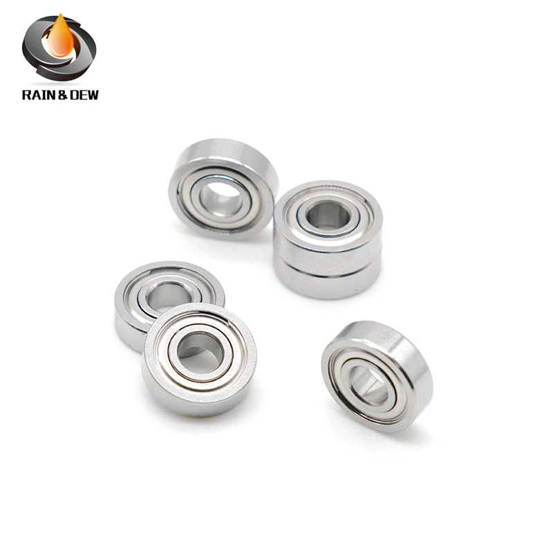 10Pcs  S624ZZ   4X13X5mm  Stainless Steel Bearing 624 Stainless Steel Bearing ABEC-7