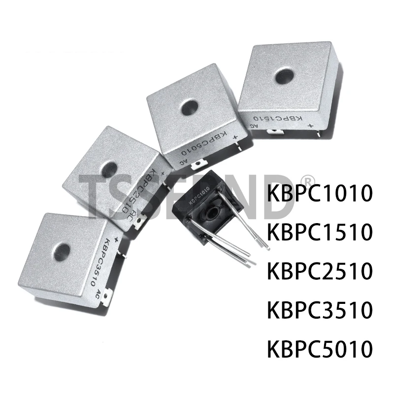 5PCS 10A 15A 25A 35A 50A Diode Bridge Rectifier KBPC5010 KBPC1010 KBPC1510 KBPC2510 KBPC3510 Rectifiers