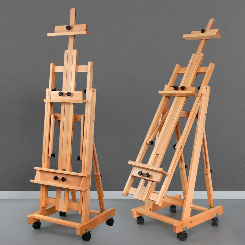 Beech floor-to-ceiling dual-purpose art student-specific sketch easel
