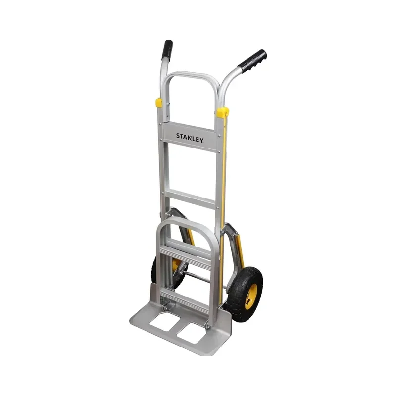 Hanak Hot Selling Home Workshops Warehouse Storage Shopping Tool Aluminum Hand Truck 200kg Capacity Metal Frame Trolley