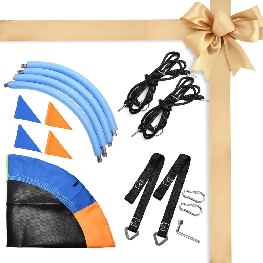 40-Zoll-Untertassen-Baumschaukel, fliegend, 900 Pfund Tragkraft, 2 zusätzliche Aufhängegurte, verstellbare mehrsträngige Seile, bunt, sicher