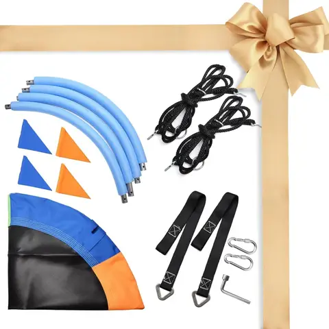 40 İnç Tabak Şeklinde Salıncak, 900 lb Taşıma Kapasitesi, 2 Ek Askı Kayışı, Ayarlanabilir Çoklu Halatlar, Renkli ve Güvenli