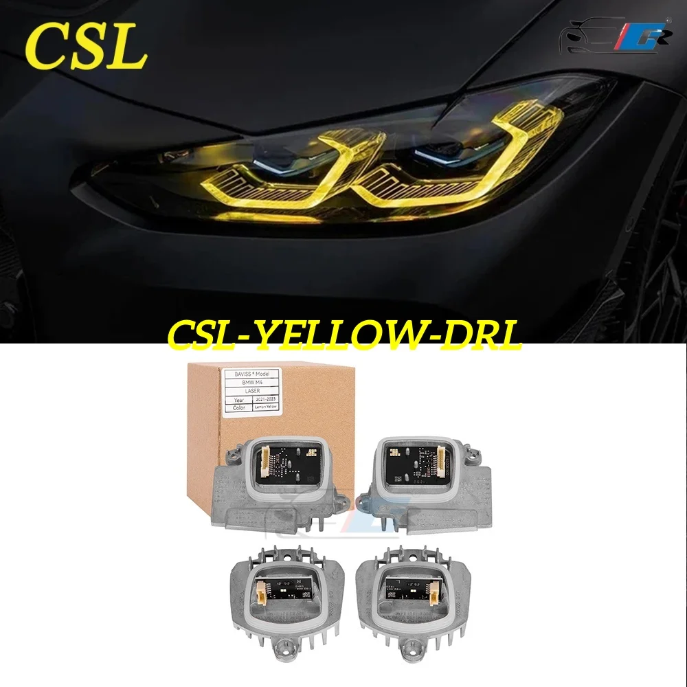 

FULOWAY Yellow Angel Eyes DRL LED boards For 2022 2023 BMW M3 G80 M4 G82 G83 G22 G23 G26 Laserlight Daylight Headlight 9851048/9