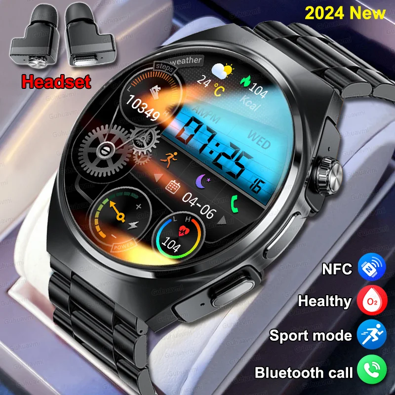 

NFC Smartwatch Men Built in headphones Call 1.53inch Clock Women Heart rate Blood Pressure Sport Smart Watch For Huawei Xiaomi