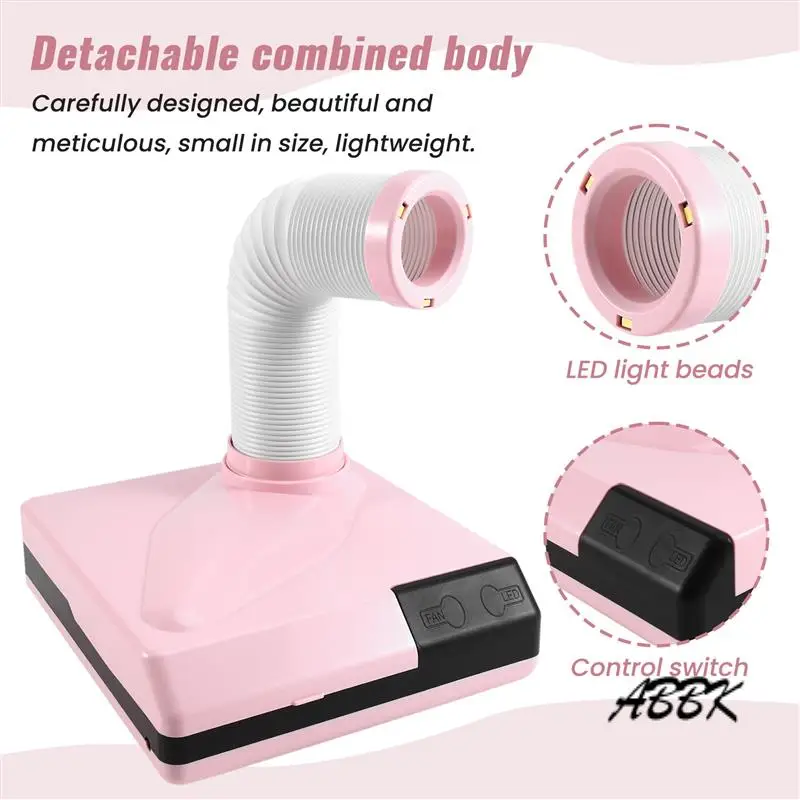 ABBK-60W High Power Nail Cleaner Dual Vertical Filter Nail Nail Dust Machine