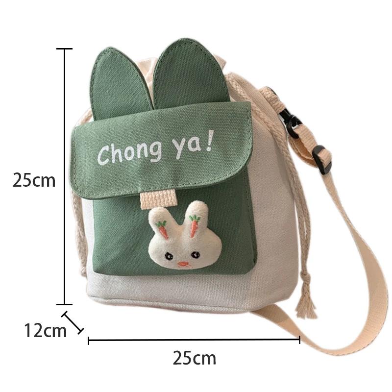 Cartoon Canvas New Small Fresh And Cute One Shoulder Diagonal Cross Women's Bag