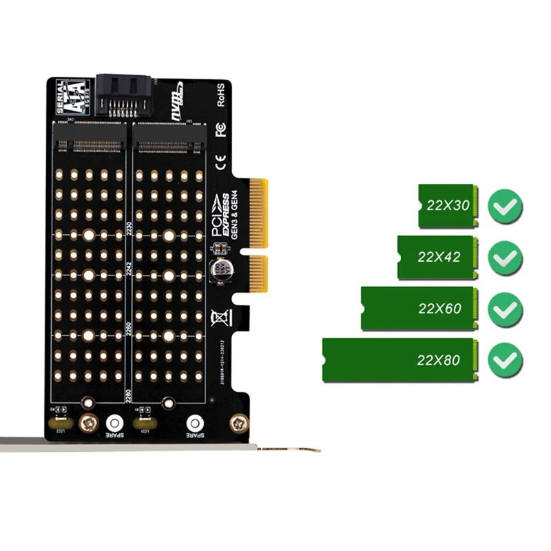 Адаптер M.2 Nvme NGFF SSD на PCIE SATA, адаптер PCIE на M2/M.2 SATA M.2 SSD PCIE, адаптер M Key B + M Key