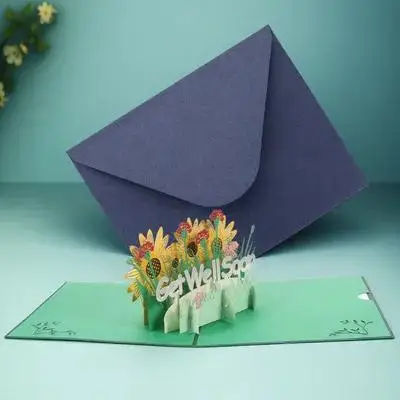 

1 шт. 3D-открытка, креативная бумажная открытка-пожелание, подарок на выздоровление, декоративная открытка-пожелание