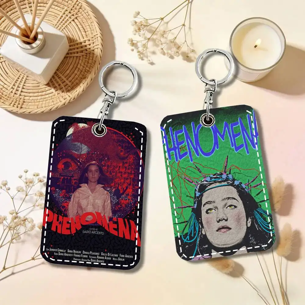 P-Phenomena Mystery Movie Card Case Keychain Access Card Bag Key Tag Ring Leather Card Holder Key Ring Access