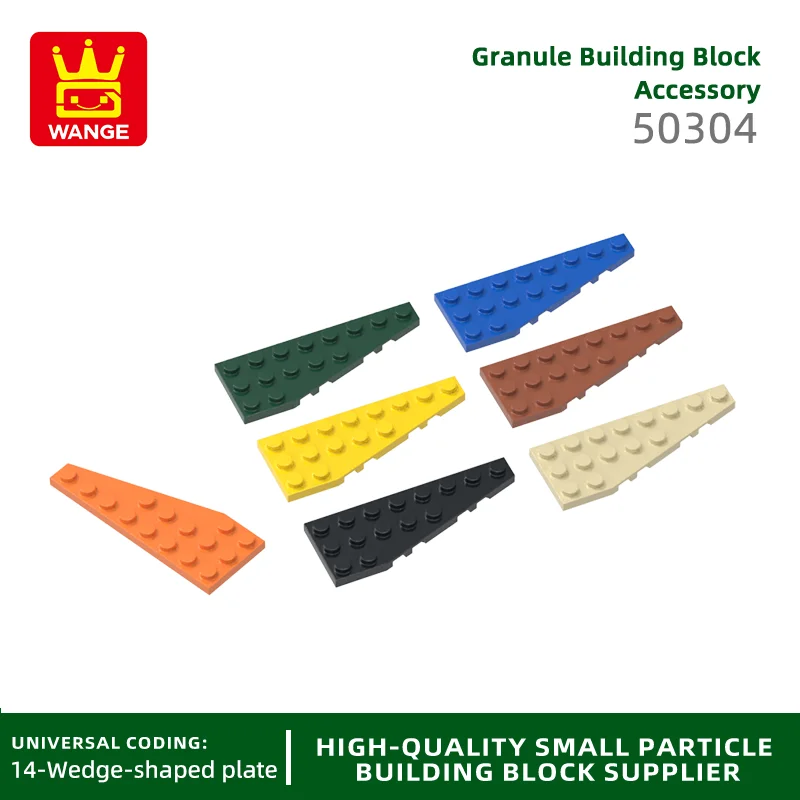 Wange41Pcs/lot 50304 8x3 Right Wedge Plate Building Blocks Moc Classic Accessories Compatible with Bricks Toys Children Gift Box