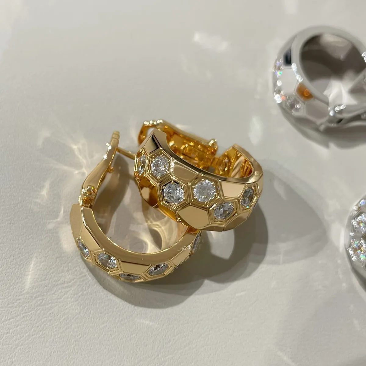 

Серьги из стерлингового серебра 925 пробы, женские ювелирные изделия, модные роскошные гальванические розовое золото в форме сот, вечерние аксессуары для пожилых людей