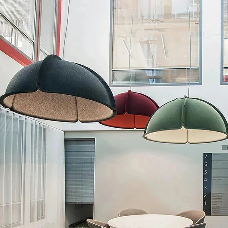 Nordic Felt Pendant lamp led Colorful Designer Lampfor Living Room Restaurant Coffee Bar Kitchen Island Dining Table Lighting