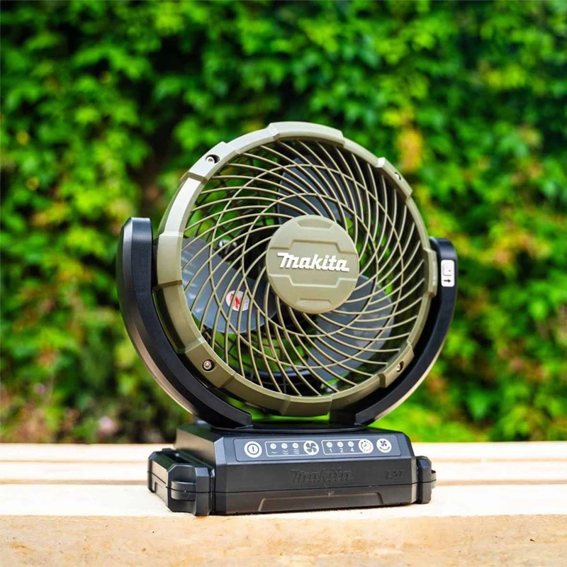 Imagem -06 - Makita-lxt Cordless Green Ventilador Elétrico Portátil Ferramenta Velocidade Ajuste do Vento 14.4 18v Dcf102zx1o Camping Outdoor