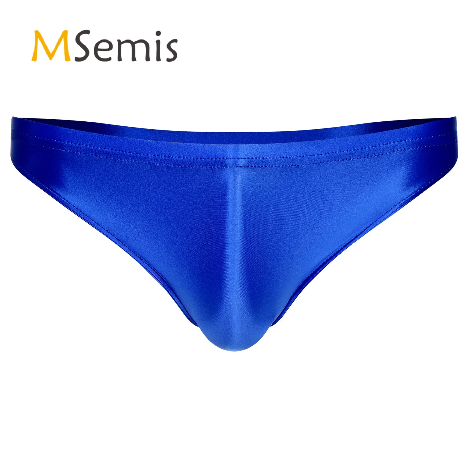 Swimwear Mens Swimming Swimsuit Glossy Low Rise Briefs Elastic Waistband Underpants Underwear Swimwear Sunbathing Panties