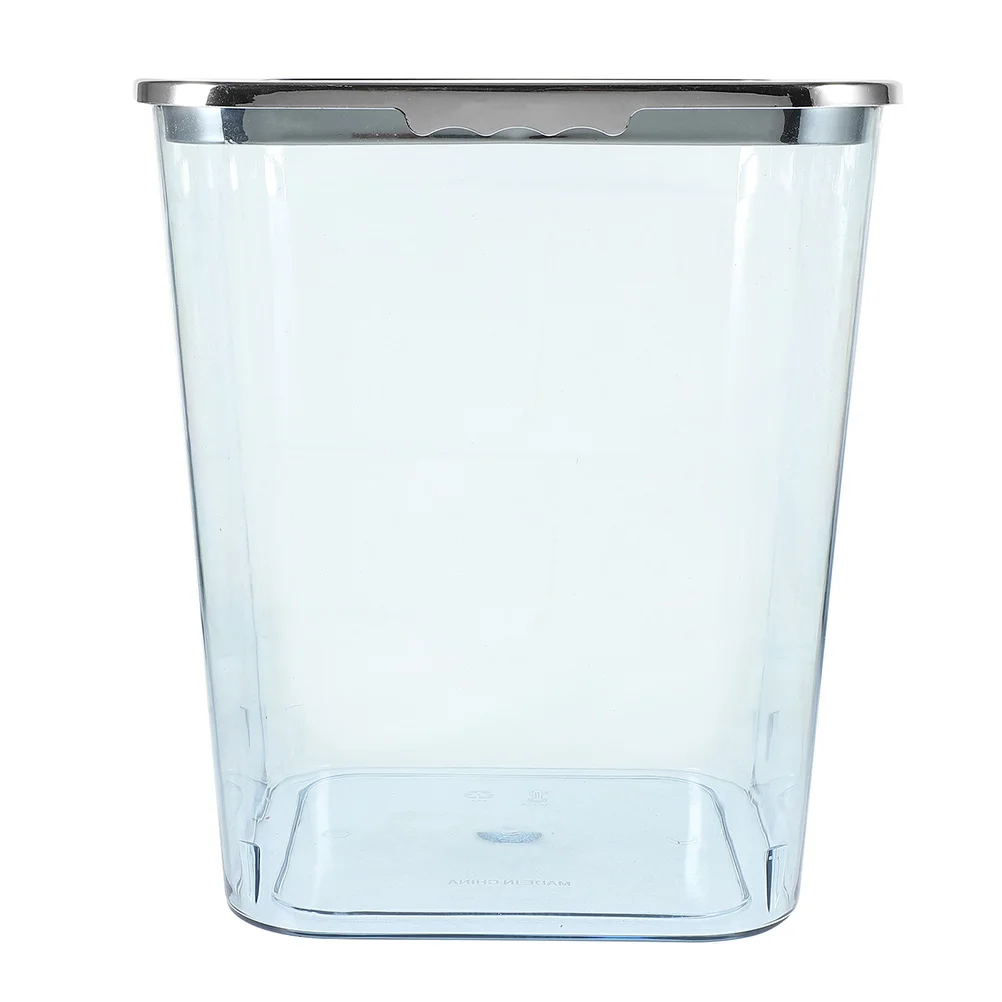 

Container Transparent Trash Can Office Outdoor Commercial Cans Pp Clear Bin Multi-function Garbage Bucket