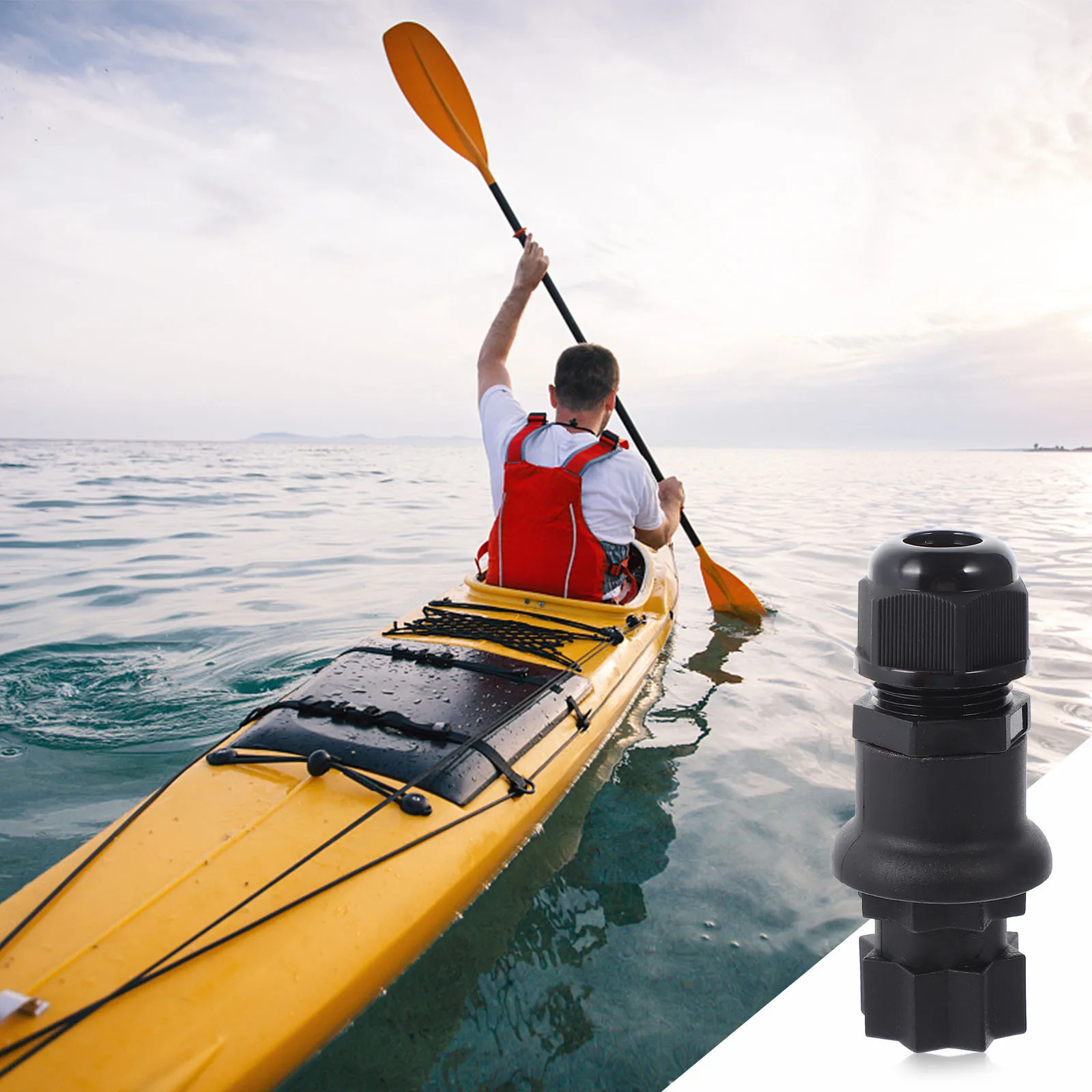 

Kayak Flagpole Mount Practical Canoe Side Track Holder Durable Nylon PU Material DIY Accessories Boat Dinghy Yacht Easy Install