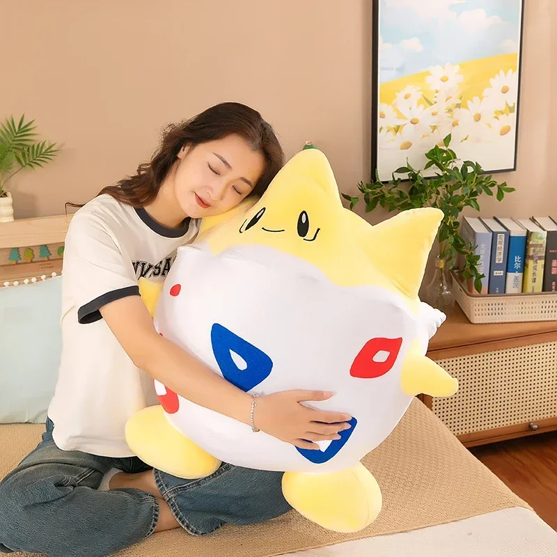60cm Pokemon Togepi juguete de peluche de gran tamaño lindo suave Kawaii mejores regalos Anime muñecos de peluche de dibujos animados figura de juguete para niños regalo de cumpleaños