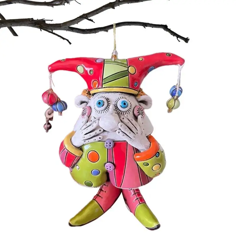 

Christmas Bell Ornaments Fun Creative Exquisite Summer Tree Decor Home Garden Decor Resin Clown Wind Chime Ornaments For