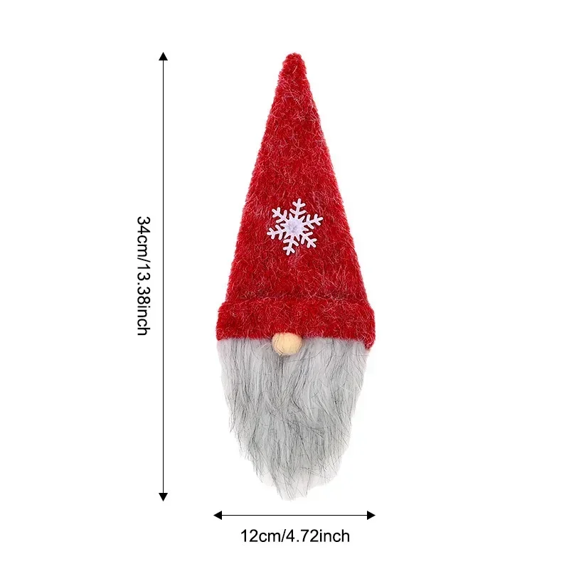 

Праздничный тканевый чехол для бутылки вина Санта-Клауса, праздничный декор с длинной бородой, дизайн для рождественских украшений стола