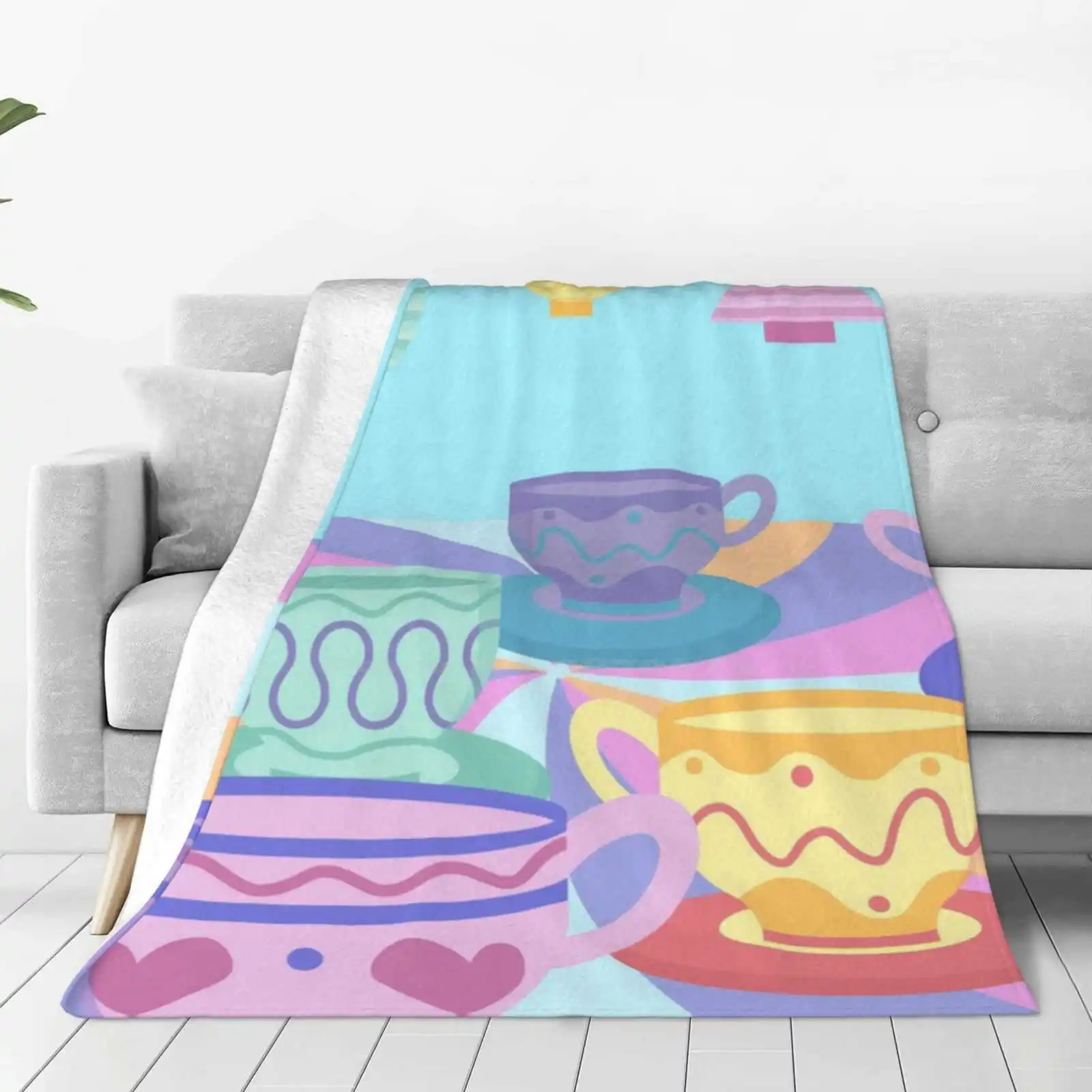 Happiest Place Teacup Ride All Sizes Soft Cover Blanket Home Decor Bedding Fan Art Teacup Ride Teacups Fan World Attraction