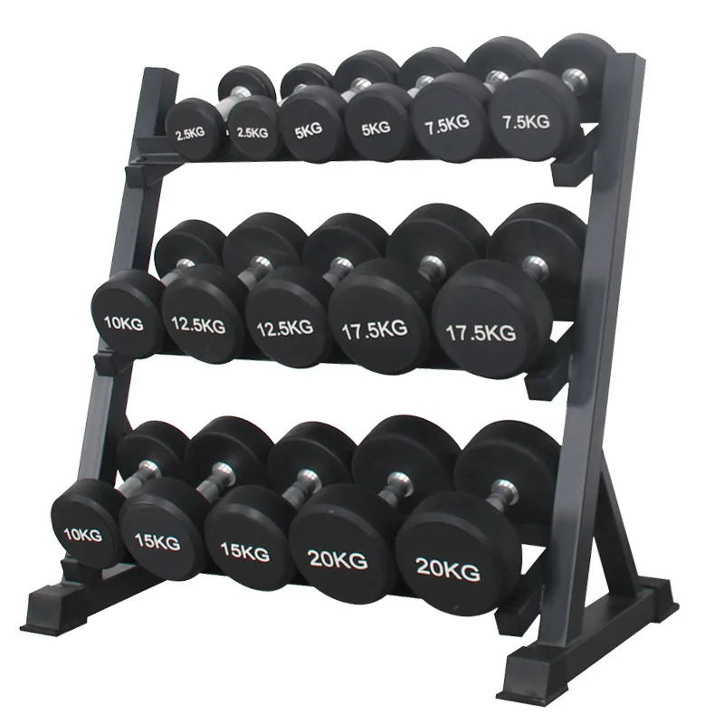 Household three-layer multifunctional dumbbell rack, storage rack, display rack three-in-one