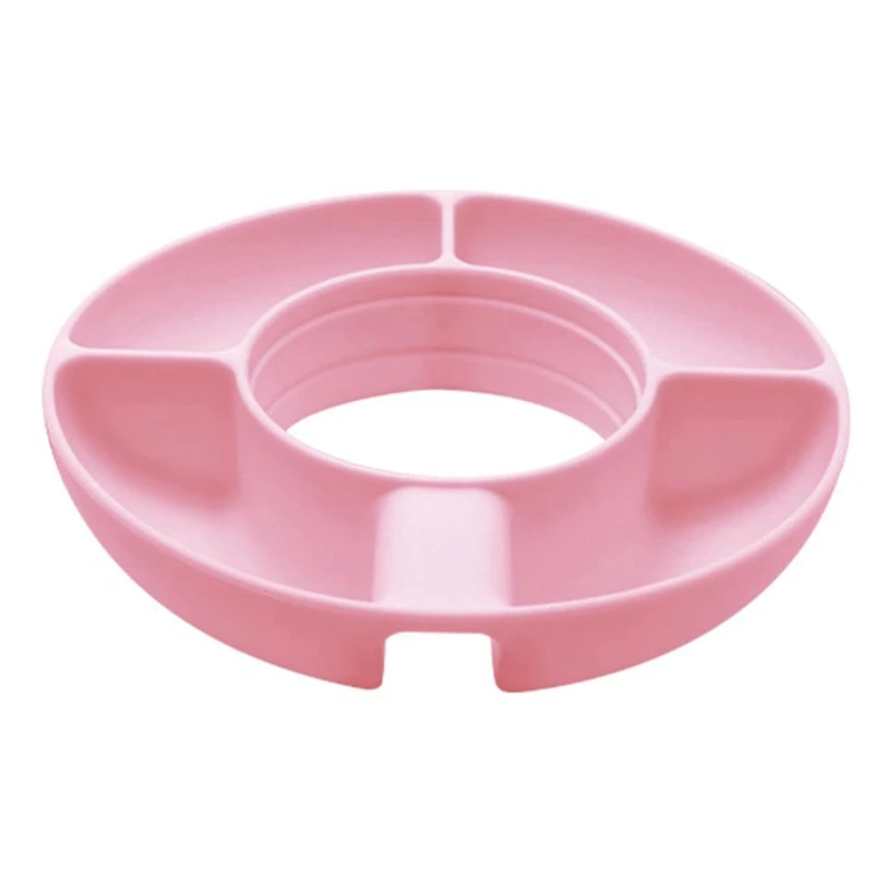 1pcl חטיף קערת עבור stanley גביע 40 עוז עם ידית חטיף לשימוש חוזר למגש חטיף ורוד סיליקה