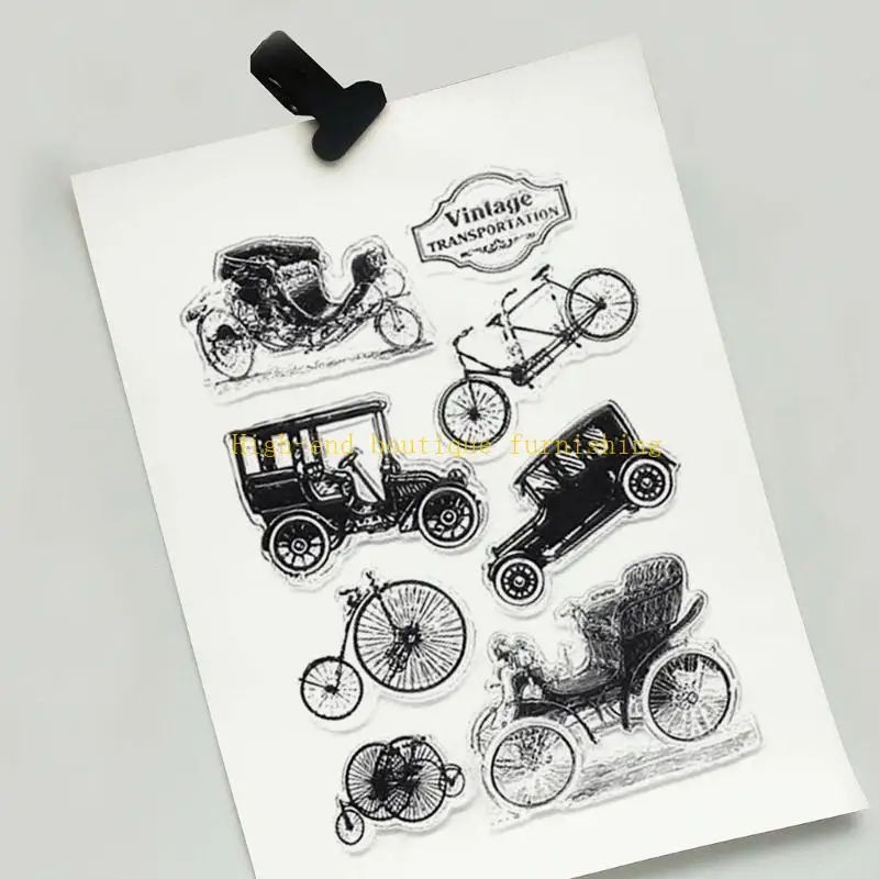 L9NB Car Silicone Clear Seal Stamp DIY Scrapbooking Embossing Photo Album Decorative Paper Card Craft