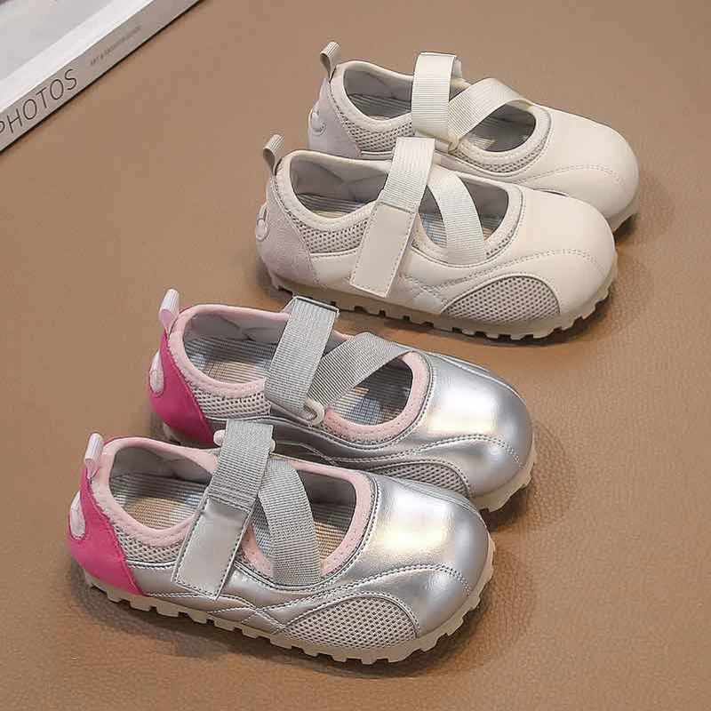 

2025 Summer New Children Casual Sneakers for Girls Fashion Korean Style Soft Anti-slippery Versatile Breathable School Sandals