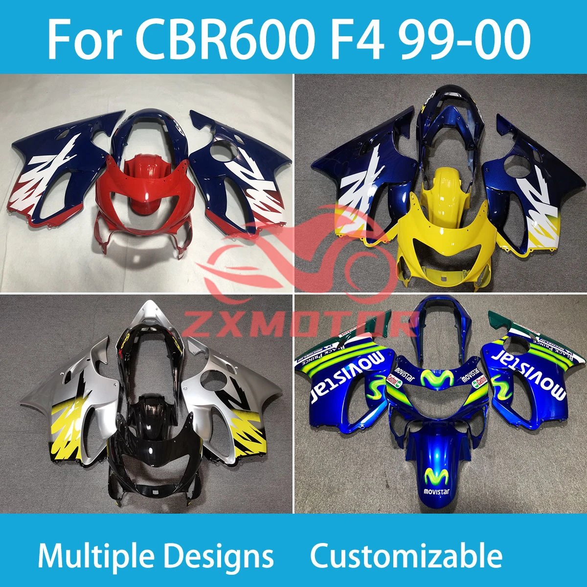 Motorcycle Full Body Parts Kit CBR600 F4 1999 2000 Rebuil Injection Fairings Bodywork for Honda CBR 600 F4 99 00