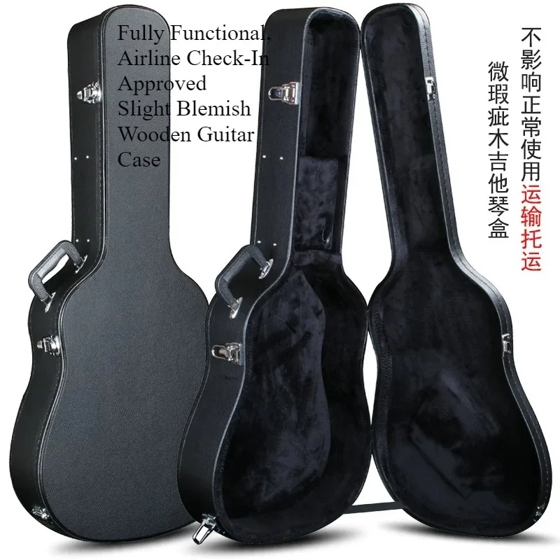 Guitar case 40-inch 41-inch folk guitar  Shockproof and drop-proof wooden leather  Guitar case