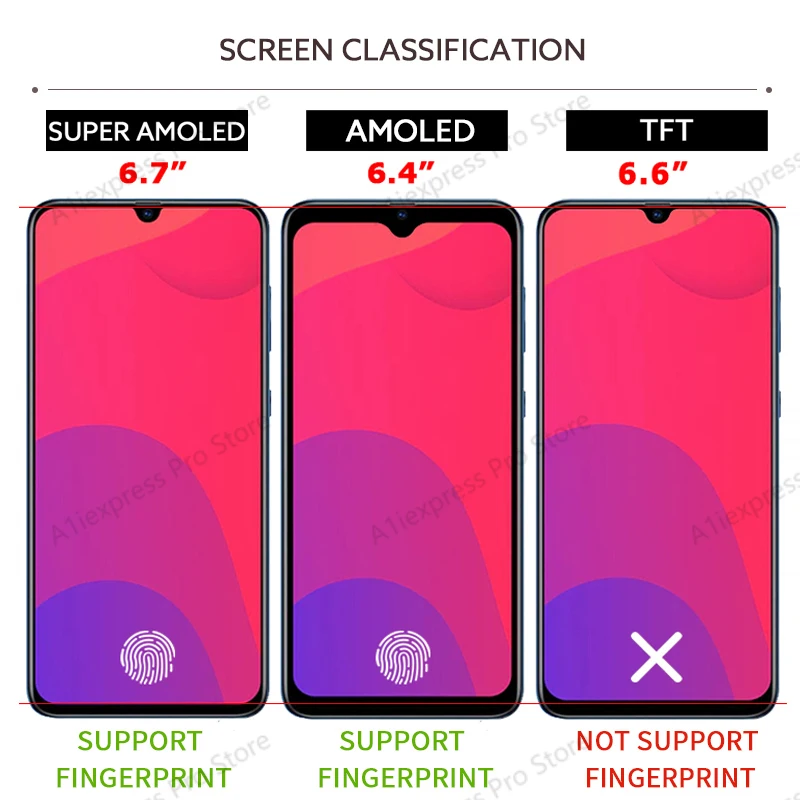 Do wyświetlacza LCD Samsung Galaxy A70 Zestaw digitizera ekranu dotykowego z ramką A705F A705W A705X A705U Części naprawcze ekranu LCD — zdjęcie produktu 4