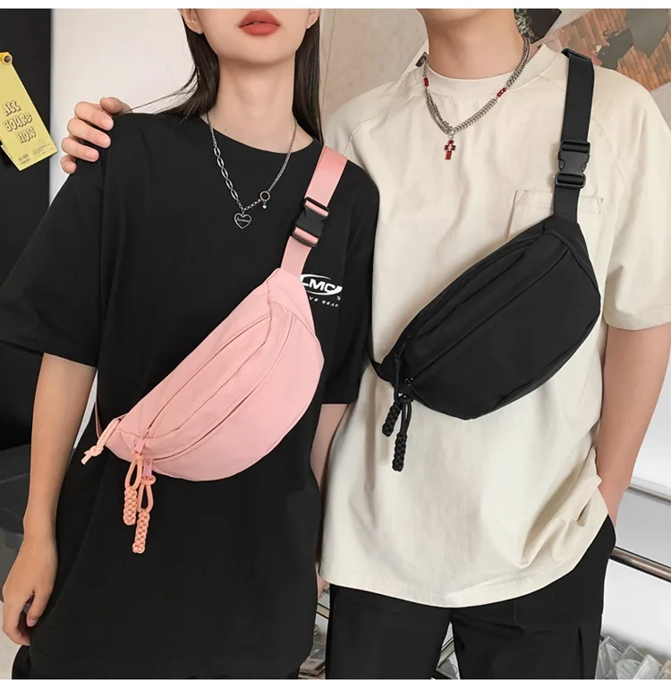 

Мужская и женская водонепроницаемая нагрудная сумка из нейлоновой ткани, повседневная сумка через плечо, нагрудная сумка на одно плечо и поясная сумка