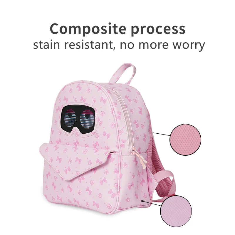 Tas Ransel Anak TK Sekolah LED Screen Cute Eyes Baby, Kontrol Aplikasi, Tahan Noda, Ransel Anak-anak