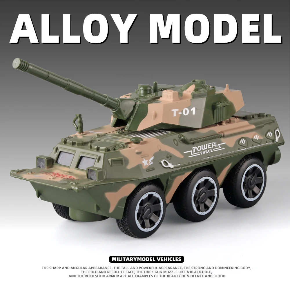 Zabawkowy pojazd opancerzony z dźwiękiem i światłem - realistyczna zabawa, świetny prezent dla dzieci, bezpieczny i trwały