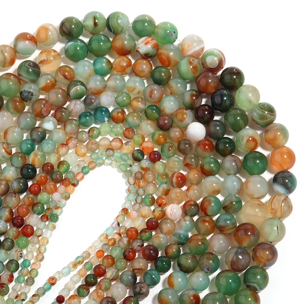 

4/6/8/10/12mm Natural Stone Beads Round Peacock Agate Beading Round Beads For Handmade Making DIY Decoration Accessories