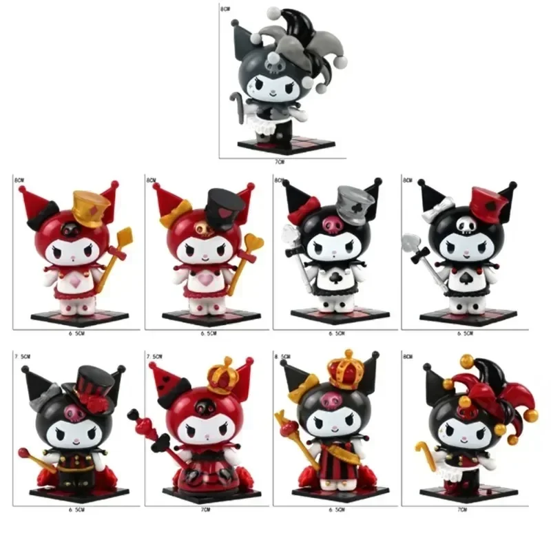 Sanrio Kuromi figura de acción modelo dibujos animados Anime lindo adorno de escritorio de moda juguete Kawaii decoración de habitación niños regalos de vacaciones