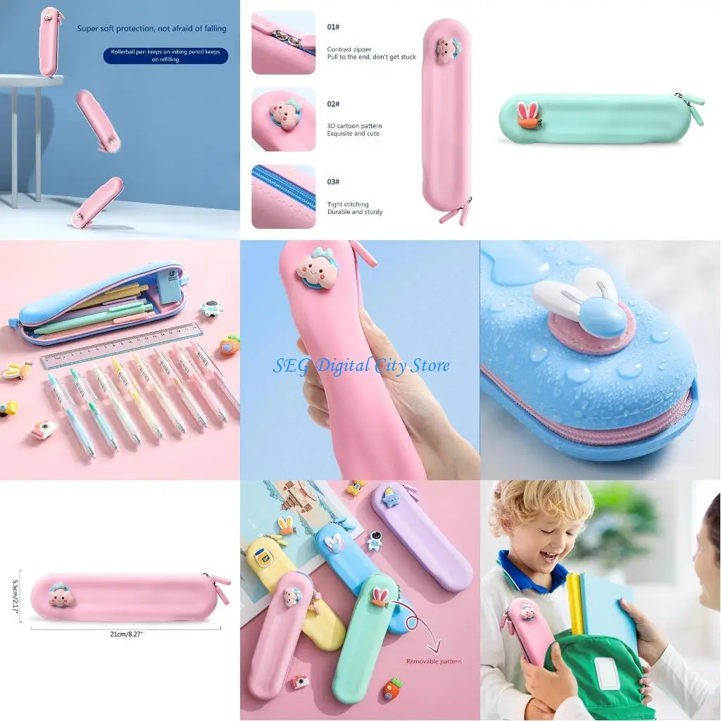 U75B Astuccio per matite in silicone Astuccio per matite Astuccio impermeabile con cerniera regalo