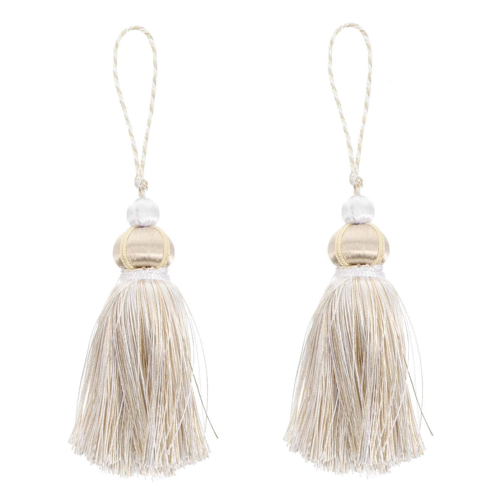 

2Pcs Gentle Safe Polyester Curtain Tassel Ornament Simple Versatile Hanging Decor for Drapery Pillow Tablecloth Cheongsam