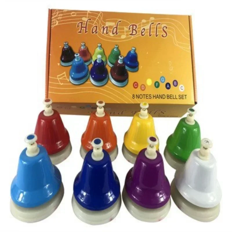 

Musical Instrument Set Colorful 8-Note Hand Bell Children's Music Toy Baby Early Education Beautiful Christmas Gift