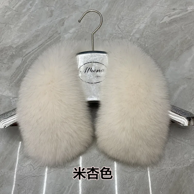 Real gola de pele de raposa para mulher natural gola de pele de raposa quente inverno cachecóis preto gola de pele de raposa grande xale de pele das