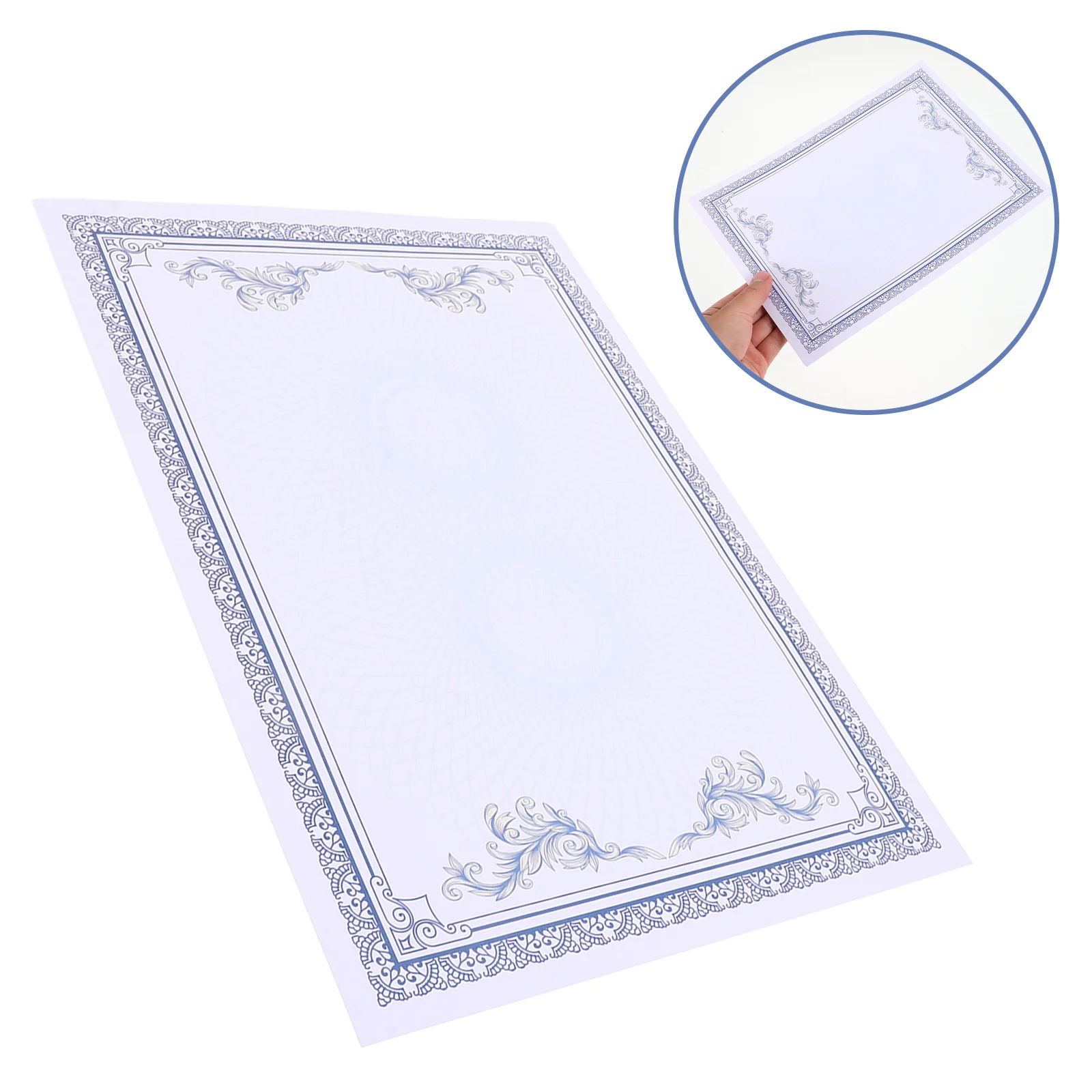 

50pcs Blank Honor Certificate Paper Printable Award Diploma For School Business Achievement Awards Certificate Printing Kit