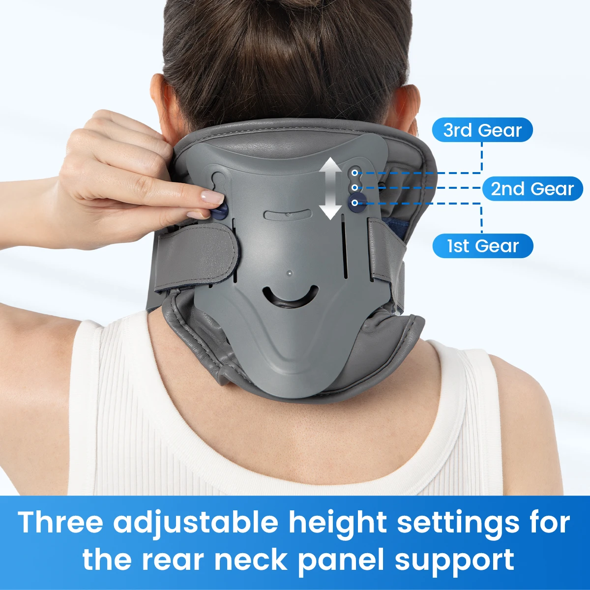 VELPEAU Cervical Neck Traction Device Inflatable for Posture Correct and Neck Strain Adjustable Neck Stretcher for Men & Women