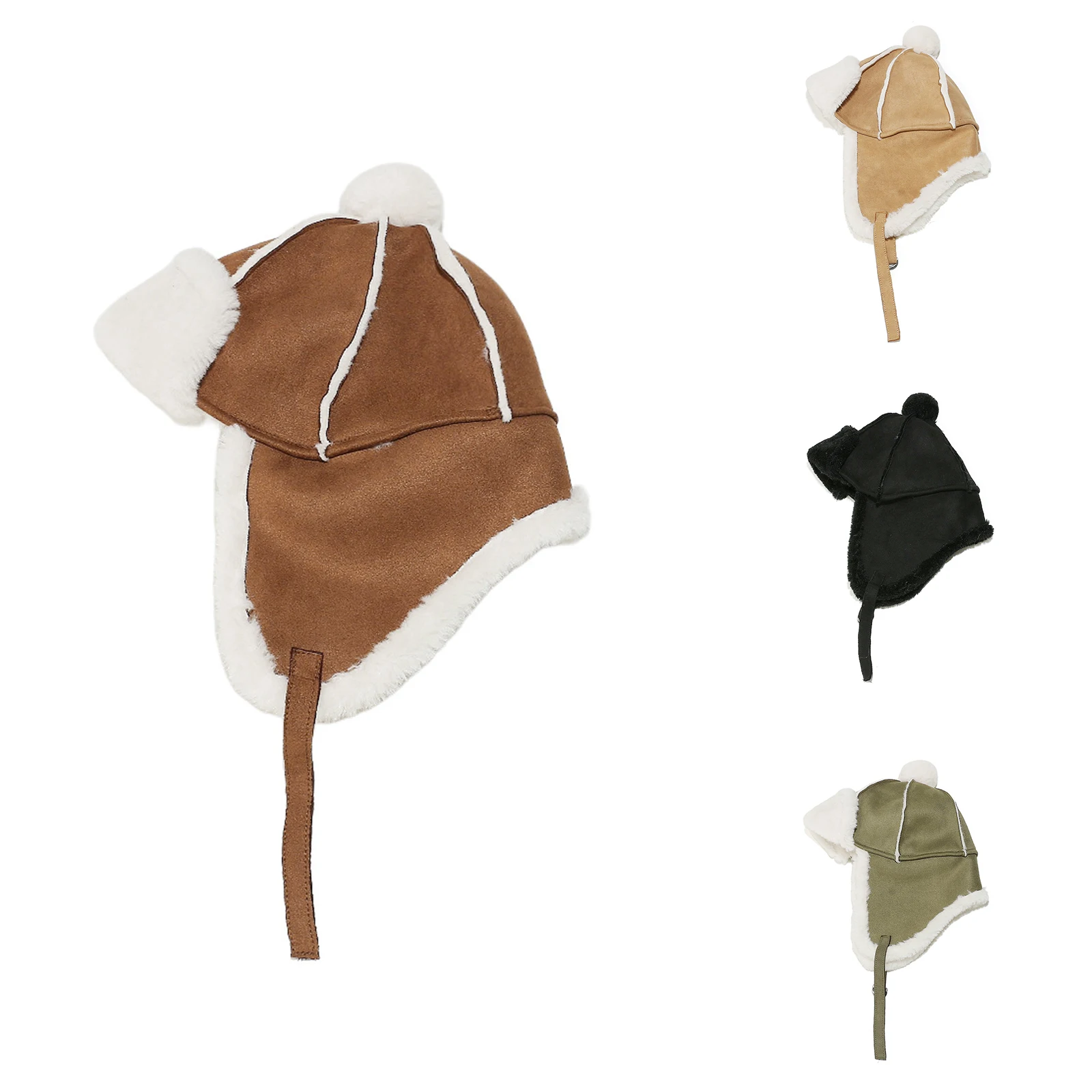 سميكة الصوف بطانة غطاء للأذنين قبعة الشتاء يندبروف الصياد قبعة الطقس البارد الأذن قبعة واقية في الهواء الطلق أنيق قبعة تزلج دافئة
